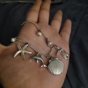 Beach Silver Ankle Bracelet